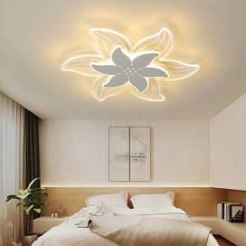 Elegant Flower Flush Mount Ceiling Light Unique Decorative Lighting Bedroom Dining Room