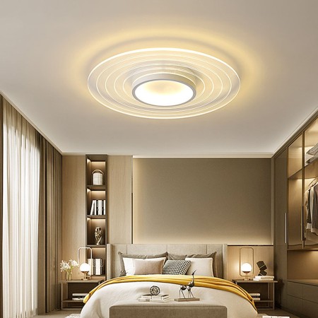 Modern Circular Flush Mount Ceiling Light Minimalist Light Fixture Living Room Dining Room