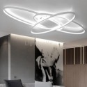 Modern Oval Flush Mount Ceiling Light Acrylic Decorative Light Fixture Living Room Dining Room