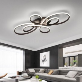 Modern Flush Mount Ceiling Light Flower Design Decorative Lighting Bedroom Living Room