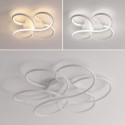 Linear Flush Mount Ceiling Light Modern Flower Design Light Living Room Dining Room