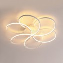 Linear Flush Mount Ceiling Light Modern Flower Design Light Living Room Dining Room