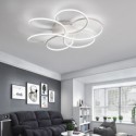 Linear Flush Mount Ceiling Light Modern Flower Design Light Living Room Dining Room