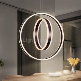 Double Ring Pendant Light Acrylic Halo Ring Ceiling Light Living Room Dining Room