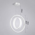 Double Ring Pendant Light Acrylic Halo Ring Ceiling Light Living Room Dining Room