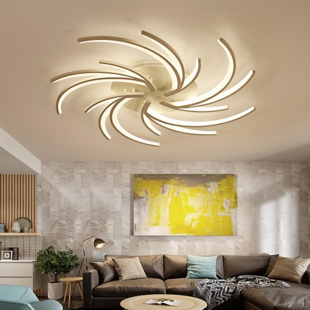 Modern Windmill Flush Mount Ceiling Light Irregular Decoration Lighting Bedroom Living Room