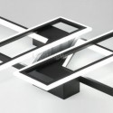 4-Light Flush Mount Ceiling Light Modern Geometric Linear Decorative Light Fixture Living Room Office