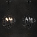 6 Light Metal Globe Vintage Pendant Light