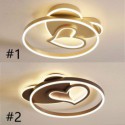 Modern Flush Mount Acrylic Double-Layer Heart Shaped Ceiling Light Bedroom Living Room