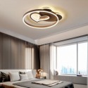 Modern Flush Mount Acrylic Double-Layer Heart Shaped Ceiling Light Bedroom Living Room