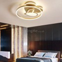 Modern Flush Mount Acrylic Double-Layer Heart Shaped Ceiling Light Bedroom Living Room