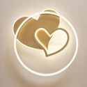 Modern Flush Mount Acrylic Double-Layer Heart Shaped Ceiling Light Bedroom Living Room