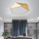 Gold Geometric Flush Mount Acrylic Ceiling Light Bedroom Living Room