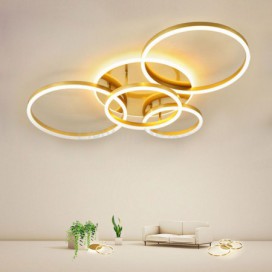 Halo Ring Flush Mount Modern Acrylic Ceiling Light Bedroom Living Room