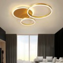 Modern Flush Mount Round Gold Ceiling Light Bedroom Living Room