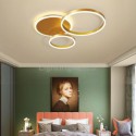 Modern Flush Mount Round Gold Ceiling Light Bedroom Living Room