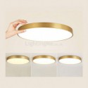 Round Flush Mount Modern Golden Acrylic Ceiling Light Bedroom Living Room