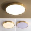 Round Flush Mount Modern Golden Acrylic Ceiling Light Bedroom Living Room