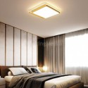 Golden Square Flush Mount Modern Simple Ceiling Light Living Room Bedroom