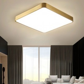 Acrylic Square Flush Mount Minimalist Gold Ceiling Light Bedroom Living Room