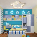 Creative Star Flush Mount Golden Star Ceiling Light Bedroom Kids Room