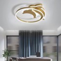 Gold Dolphin Flush Mount Ceiling Light Bedroom Kids Room
