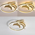 Gold Dolphin Flush Mount Ceiling Light Bedroom Kids Room