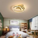 Gold Dolphin Flush Mount Ceiling Light Bedroom Kids Room
