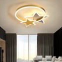 Star Flush Mount Ceiling Light Acrylic Double Stars Light Fixture Bedroom Kids Room