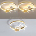 Star Flush Mount Ceiling Light Acrylic Double Stars Light Fixture Bedroom Kids Room