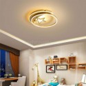Moon Star Flush Mount Ceiling Light Gold Acrylic Light Fixture Bedroom Kids Room