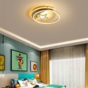 Moon Star Flush Mount Ceiling Light Gold Acrylic Light Fixture Bedroom Kids Room