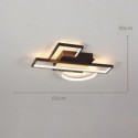 Modern Rectangle Flush Mount Ceiling Light Creative Decoration Light Fixture Living Room Office