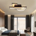 Modern Rectangle Flush Mount Ceiling Light Creative Decoration Light Fixture Living Room Office