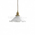 Modern Lace Glass Pendant Light Single Head Pendant Lamp Living Room Bedroom