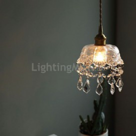 Elegant Glass Pendant Light Single Head Mini Pendant Light Living Room Bedroom