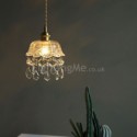 Elegant Glass Pendant Light Single Head Mini Pendant Light Living Room Bedroom