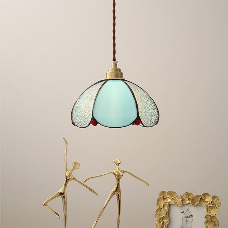 Minimalist Petal Glass Pendant Light Single Head Glass Pendant Lamp Living Room Bedroom