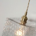 Water Pattern Glass Pendant Light Brass 1 Light Pendant Lamp Living Room Bedroom