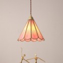 Glass Pendant Light Retro Petal Light Fixture Living Room Bedroom