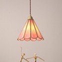 Glass Pendant Light Retro Petal Light Fixture Living Room Bedroom