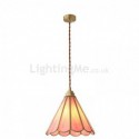 Glass Pendant Light Retro Petal Light Fixture Living Room Bedroom