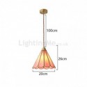 Glass Pendant Light Retro Petal Light Fixture Living Room Bedroom