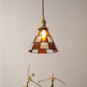 Retro Lattice Glass Pendant Lamp Lighting Living Room Bedroom