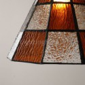 Retro Lattice Glass Pendant Lamp Lighting Living Room Bedroom