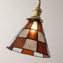 Retro Lattice Glass Pendant Lamp Lighting Living Room Bedroom