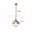 1 Light Glass Pendant Light Retro Style Decorative Flower Pendant Lamp Bedroom Living Room