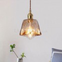 Unique Mini Glass Pendant Light Amber Color Decorative Lighting Bedroom Living Room