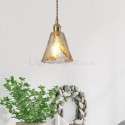 Unique Mini Glass Pendant Light Amber Color Decorative Lighting Bedroom Living Room