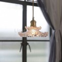Lotus Glass Pendant Light Mini Decorative Light 1 Light Bedroom Living Room